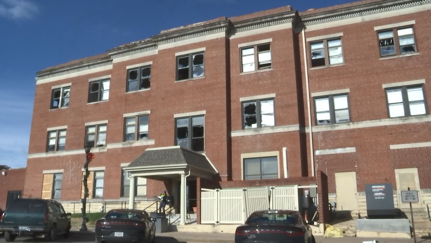 At the Graves County Jail, windows were blow out by Friday night's storms.